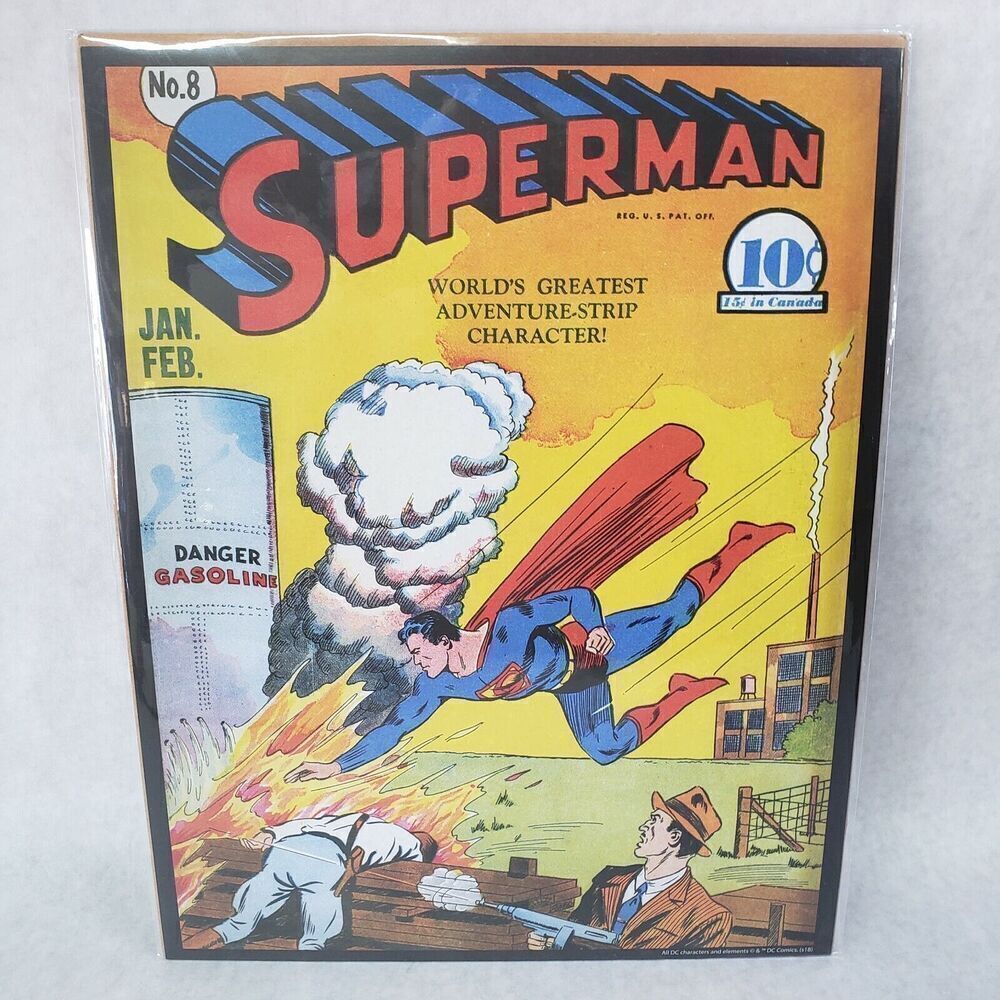 SUPERMAN #8 1941 Vintage DC Comics Series 11"X14" Poster Print